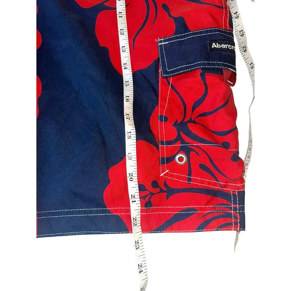Vintage Y2K Abercrombie & Fitch Hawaiian Floral Board Shorts Men’s Size 40 Swim